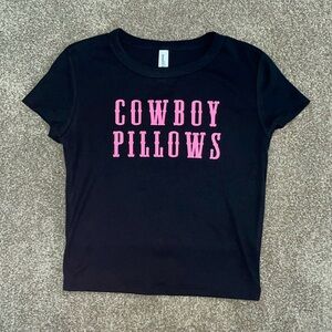NWOT Cowboy Pillows Cropped Baby Tee